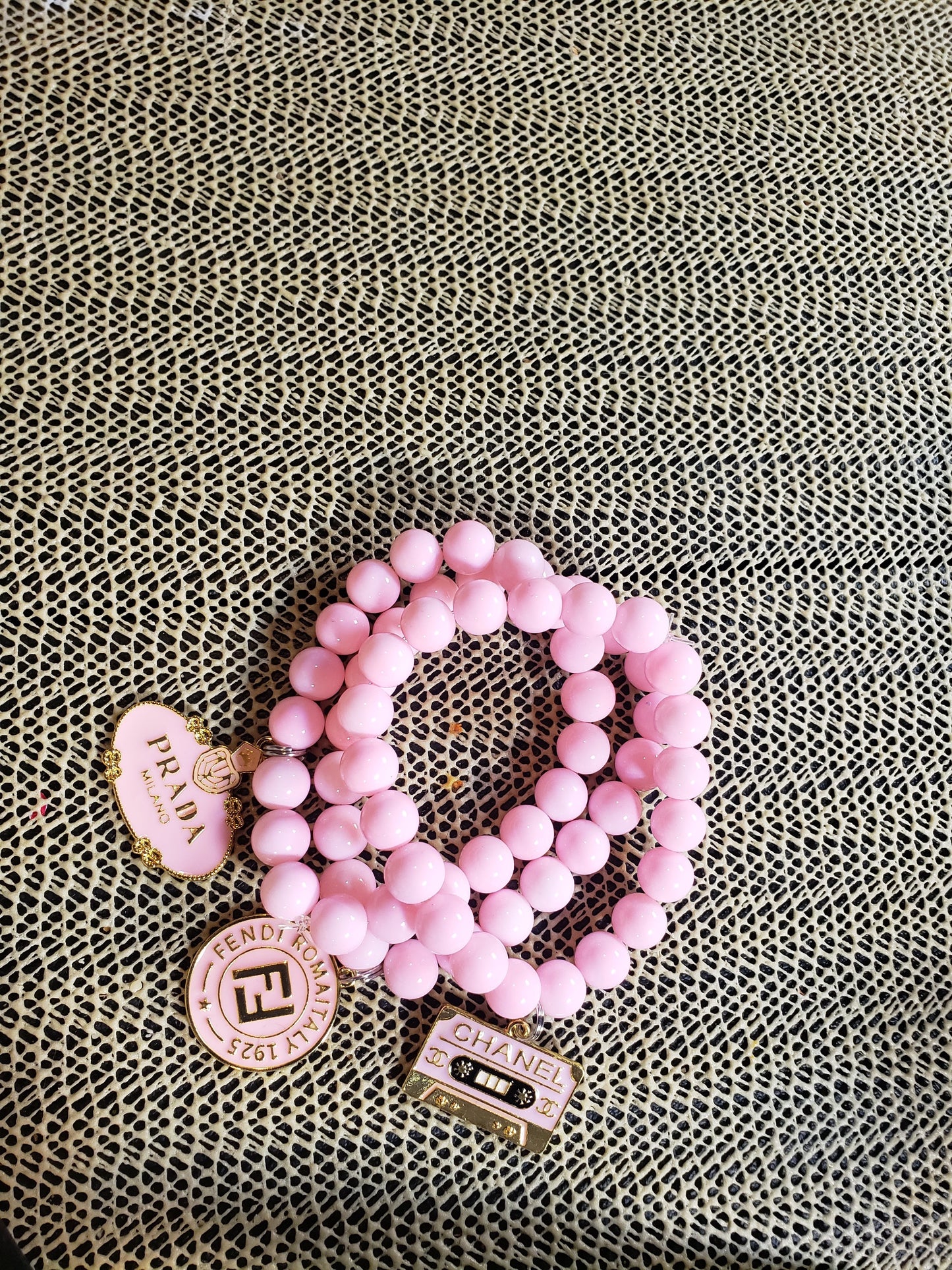 Light pink Designer charm bracelet
