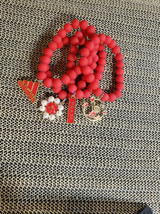 Red designer inspired bracelet